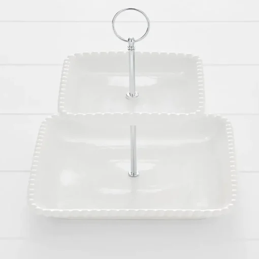 Provincial Home Living Servingware>Bourgogne 2 Tiered Stand