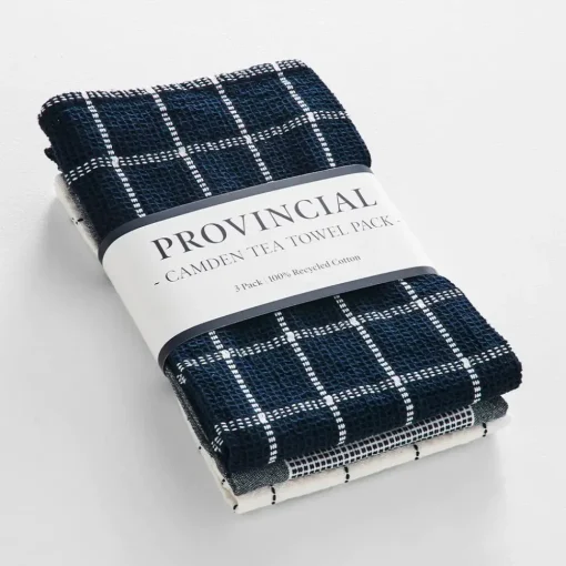 Provincial Home Living Tea Towels + Oven Gloves>Camden Tea Towel 3 Pk