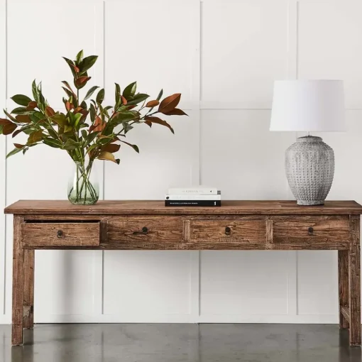 Provincial Home Living Console + Sofa Tables>4 Drawer Elm Sofa Table