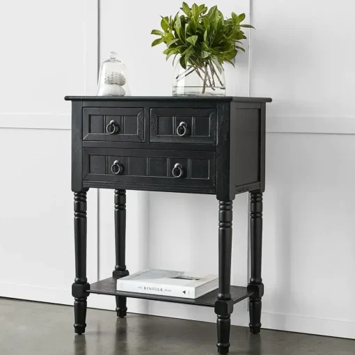 Provincial Home Living Bedside Tables>Elise 3 Drawer Bedside Table
