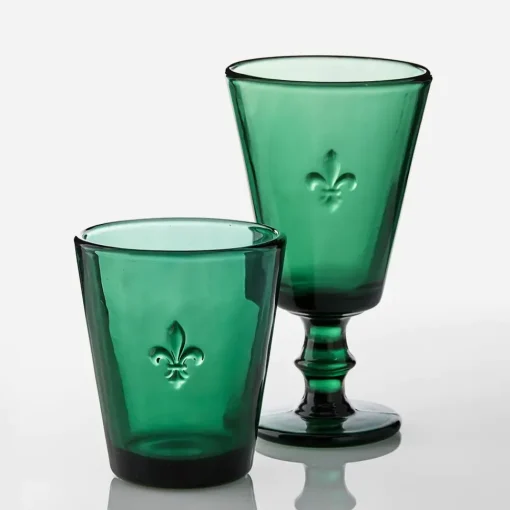 Provincial Home Living Glassware>Fleur de Lys Goblet 4 Pack