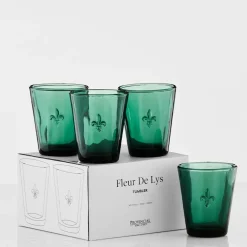 Provincial Home Living Glassware>Fleur de Lys Tumbler 4 Pack