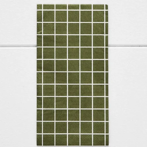 Provincial Home Living Napery>Grid Dinner Serviette 30 Pk