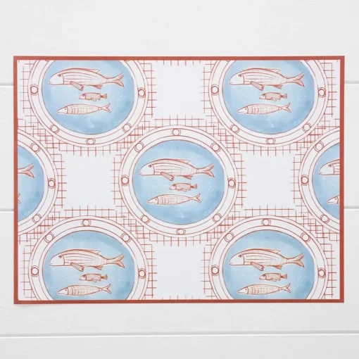 Provincial Home Living Napery>Harper Pisces Placemat 50 Pk