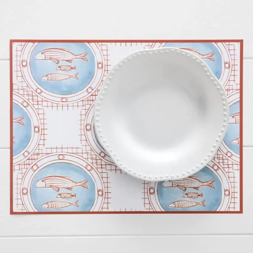 Provincial Home Living Napery>Harper Pisces Placemat 50 Pk