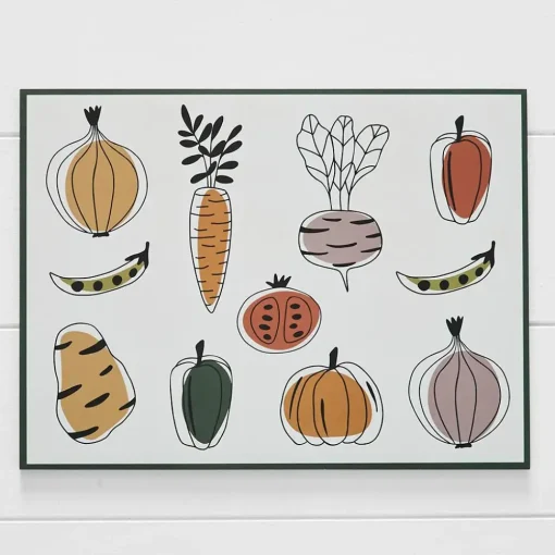 Provincial Home Living Napery>Harper Vegtables Placemat 30 Pk