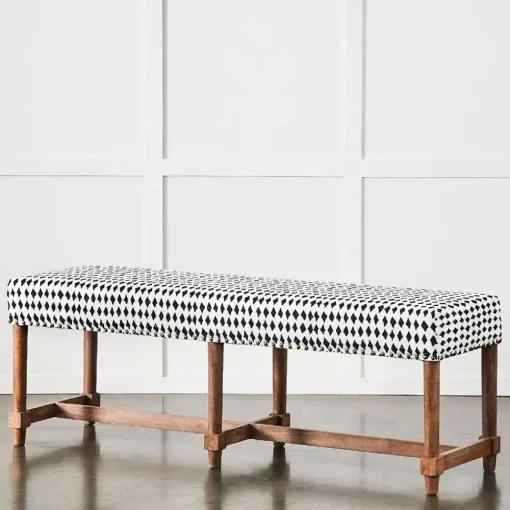 Provincial Home Living Benches | Ottomans + Benches>Khadi Diamond Bench