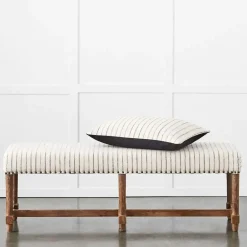 Provincial Home Living Benches | Ottomans + Benches></noscript>Khadi Hickory Stripe Bench