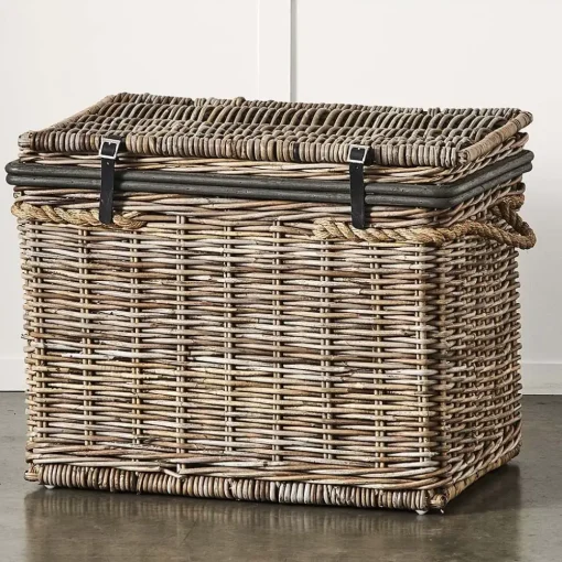 Provincial Home Living Hampers + Laundry | Baskets + Hampers>Kubu Linen Hamper Medium