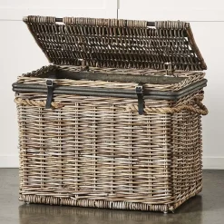 Provincial Home Living Hampers + Laundry | Baskets + Hampers>Kubu Linen Hamper Medium