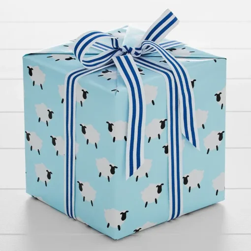Provincial Home Living Wrap + Ribbon>Little Lamb Wrapping Paper - 5m
