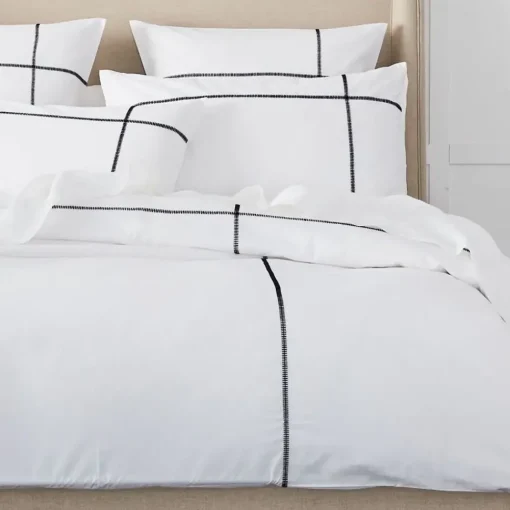Provincial Home Living Quilt Covers>Metro Quilt Cover - White & Black