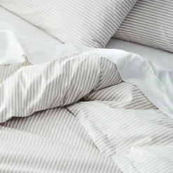 Provincial Home Living Quilt Covers>Parish Quilt Cover - Natural & White