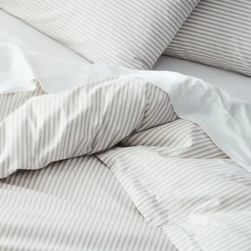 Provincial Home Living Quilt Covers>Parish Quilt Cover - Natural & White