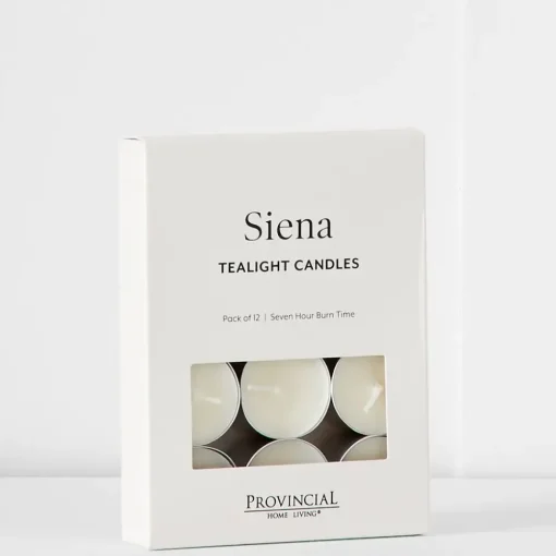 Provincial Home Living Candles + Candleholders>Siena Tealight Candles 12 pk